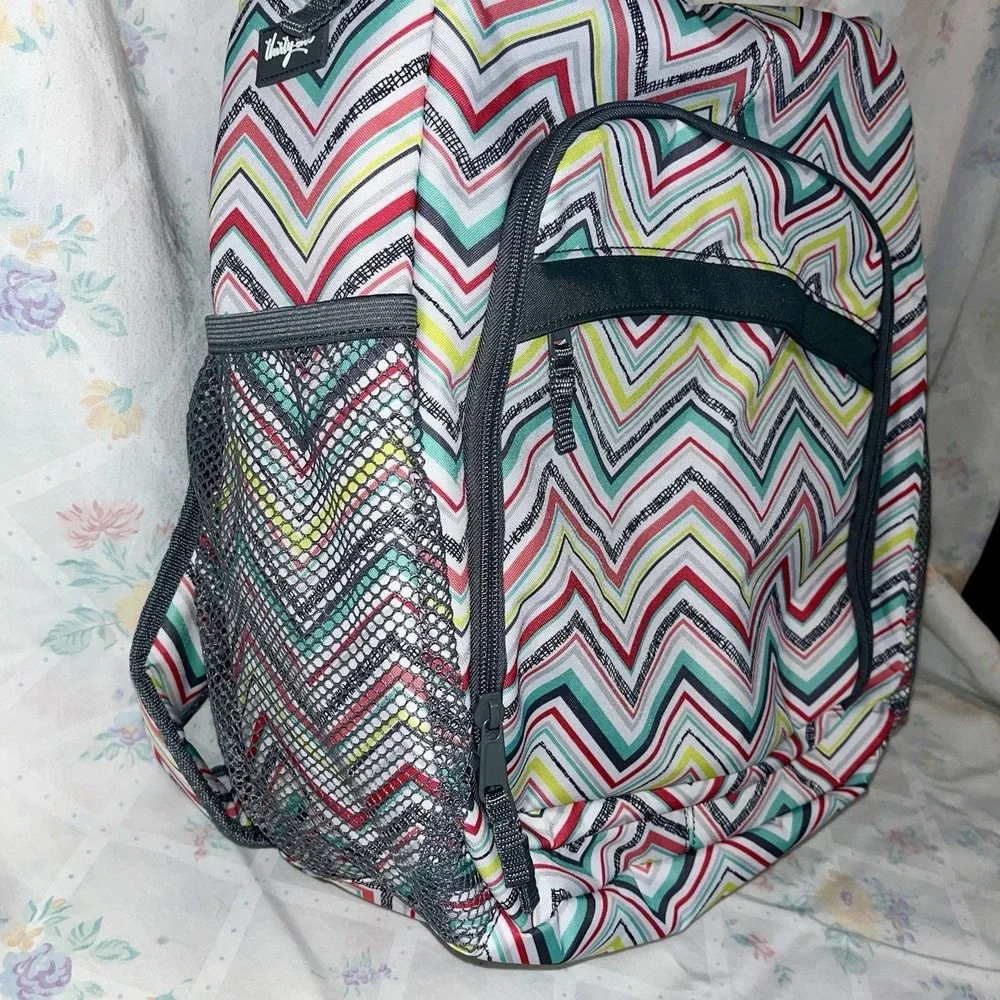 THIRTY-ONE PARTY PUNCH CHEVRON SLING BAG‎ CAMERA / DIAPER BAG / BACKPACK 18x13x6